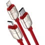 Кабель Baseus USB Cable to Lightning/microUSB/USB-C Tiger 3.5A 1.2m Red (CASX010009): Тип USB Cable - Lightning/microUSB/USB-C