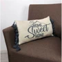 Подушка Прованс в'язана 30х45 "Home, sweet home" Сіра (16 пензликів) (4823093434530): Розмір, см 30х45