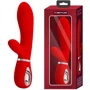 Вибратор с мягкой головкой и клиторальной стимуляцией LYBAILE Pretty Love Thomas USB Red (BI-014621-2)