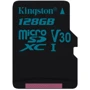 Карта памяти Kingston 128GB microSDXC Class 10 UHS-I U3 V30 + adapter (SDCG2/128GB): Тип карты MicroSDXC