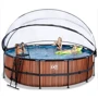 Бассейн EXIT Toys круглый с куполом 488х122 см + тепловой насос + песочный фильтр, дерево (30.67.16.10) фото 5