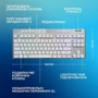 Клавиатура Logitech G915 TKL X TACTILE White (920-012737): Количество клавиш 96