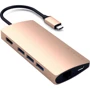 Адаптер Satechi Adapter USB-C to USB-C+RJ45+HDMI+3xUSB3.0 Gold (ST-TCMA2G)