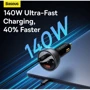 Зарядное устройство Baseus Car Charger USB+USB-C 140W with USB-C Cable Black (CGZX070001) фото 9