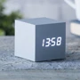 Годинник-будильник на акумуляторі Gingko Cube Англія алюміній (GK08W6)