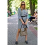 Платье FLFashion Фира ХПФ 3242 46-48 серое повседневное до середины бедра: Длина рукава Рукав 3/4