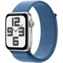 Apple Watch SE 2 2023 44mm GPS Silver Aluminum Case with Winter Blue Sport Loop (MREF3) UA