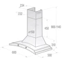 Вытяжка Gorenje DK63MCLB: Тип монтажа Настенный