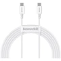 Кабель Baseus Cable USB-C to USB-C Superior Series PD 100W 2m White (CATYS-C02)