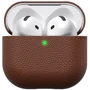 Чохол KeyBudz Artisan Series Leather Natural Brown (AP4_S3_NBN) для Apple AirPods 4 фото 1