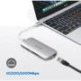 Адаптер HooToo USB-C to USB-C + HDMI + 3xUSB 3.0 + RJ45 + SD Silver (HT-UC008S): Інтерфейс підключення USB-C