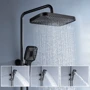 Душевая система Lefton Thermostatic Shower System with 5 Water Modes and Temperature Display Screen-SST2206 Matt Black фото 8