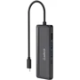 Адаптер Adonit Adapter USB-C to USB-C+HDMI+RJ45+2xUSB3.0+SD Black (3183-17-07-A): Дополнительные разъемы SD+TF Card, USB OTG, Ethernet, HDMI, USB-C