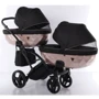Універсальний візок для двійні 2 в 1 Junama Mirror Satin Duo Slim 02, чорний з бронзовим (J-MS-DUOs-02): Тип коляски Коляска для двойни