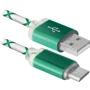 Кабель Defender LED backlight USB Cable to microUSB 1m Green (87557)