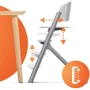 Стульчик для кормления Kinderkraft Igee Cloudy Grey (KHIGEE00GRY0000): Материал пластик