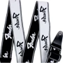 Ремень гитарный FENDER STRAP 2" WEIGHLESS RUNNING LOGO BLACK/WHITE