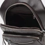 Чоловіча сумка-слінг Borsa Leather коричнева (K1142-brown): Фактура Тиснення, матова, Зерниста