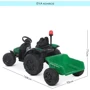 Детский электромобиль Bambi Racer трактор с прицепом, зеленый (M 4573EBLR-5): Рекомендуемый возраст от 3 лет до 8 лет