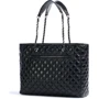 Женская сумка тоут Guess Cessily Tote черная (HWKM7679230-BLA): Фактура Стеганая, Матовая