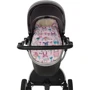 Зимовий конверт-кокон на натуральній овчині з опушкою доречі Baby XS Малюнки на рожевому тлі фото 5