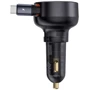 Зарядний пристрій Baseus Car Charger Enjoyment Pro U USB Retractable Cable USB-C 60W Black (C00057800111-00): Сила струму 2.4А и более