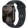 Apple Watch Series 10 42mm GPS + Cellular Slate Titanium Case with Black Sport Band - M/L (MWXH3)