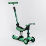 Самокат-беговел Best Scooter 3 в 1 зеленый (BS-78812)