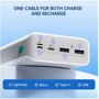 Внешний аккумулятор Romoss Power Bank 30000mAh Sense8F White (PHP30-711-1133H): Кабели/переходники для смартфонов в комплекте micro USB