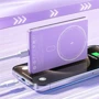 Зовнішній акумулятор WK Wekome Power Bank 5000mAh Ultra-Thin Magnetic Wireless 15W Purple (WP-30): Вбудований кабель нет