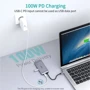 Адаптер Choetech Adapter 9-in-1 USB-C to USB-C+3xUSB+HDMI+SD+RJ45+VGA Gray (HUB-M15): Додаткові роз'єми VGA, Ethernet, SD+TF Card, HDMI, USB-C