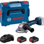 Аккумуляторная бесщеточная угловая шлифмашина Bosch GWS 18V-11 + 2 аккумулятора GBA 18 В 5 Ач + профессиональное быстрозарядное устройство GAL 1880 CV + L-BOXX 136 (06019N4103)
