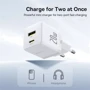 Зарядное устройство Baseus Wall Charger Palm USB-C+USB 20W with USB-C Cable White (P10111608213-01) фото 10