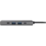 Адаптер Chieftec Adapter USB-C to HDMI+2xUSB3.2+USB-C+PD 80W (DSC-502): Цвет серый