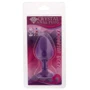 Силиконовая анальная пробка с кристаллом Purple Silicone Topaz (размер S)