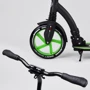 Самокат двухколесный Best Scooter с PU колесами, амортизатором, широким рулем, зажимом для руля Black/Green (94767): Тип тормоза ножной