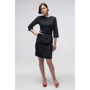 Платье FLFashion Агния ТПА 2684 42 черное повседневное до середины бедра