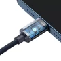 Кабель Baseus Cable USB-C to Lightning Crystal Shine 20W 2m Blue (CAJY000303) фото 3