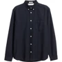 Рубашка H&M 4555495 48 синяя с длинным рукавом