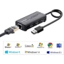 Адаптер Ugreen Adapter USB to 3хUSB 2.0+RJ45 Black (20264): Дополнительные разъемы Ethernet, USB OTG