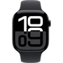 Apple Watch Series 10 46mm GPS + Cellular Jet Black Aluminium Case with Black Sport Band - M/L (MWY43)