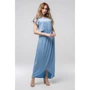 Платье FLFashion Asti ППА 2131 48-50 голубое повседневное длинное макси