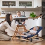 Шезлонг-гойдалка MoMi LUMIWOOD Grey 4028: Конструкція опори без колесиков