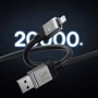 Кабель Baseus USB Cable to Lightning CoolPlay Series Fast Charging 2.4A 2m Black (CAKW000501) фото 12