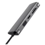 Адаптер WIWU Adapter Alpha A11 USB-C to USB-C+3xUSB3.0+USB2.0+SD+VGA+HDMI+RJ45+3.5mm Grey: Інтерфейс підключення USB-C
