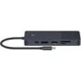Адаптер Rapoo Adapter UCM-2006 USB-C to 2xUSB-C+USB2.0+2xUSB3.0+HDMI+DisplayPort+SD+RJ45+3.5mm Black фото 4