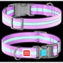 Ошейник WAUDOG Nylon с QR-паспортом, светящийся, пластиковый фастекс 20 мм 24-40 см фиолетовый (45639): Цвет фиолетовый