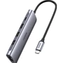 Адаптер Ugreen Adapter CM136 USB-C to 3xUSB 3.0+HDMI+USB-C Space Gray (70495)