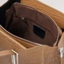 Жіноча сумка тоут Ricco Grande коричнева (K1586br-brown): Фактура Матовая, Под крокодила