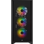 Корпус Corsair iCUE 4000X RGB Tempered Glass Black (CC-9011204-WW): Матеріал передній панелі загартоване скло і пластик